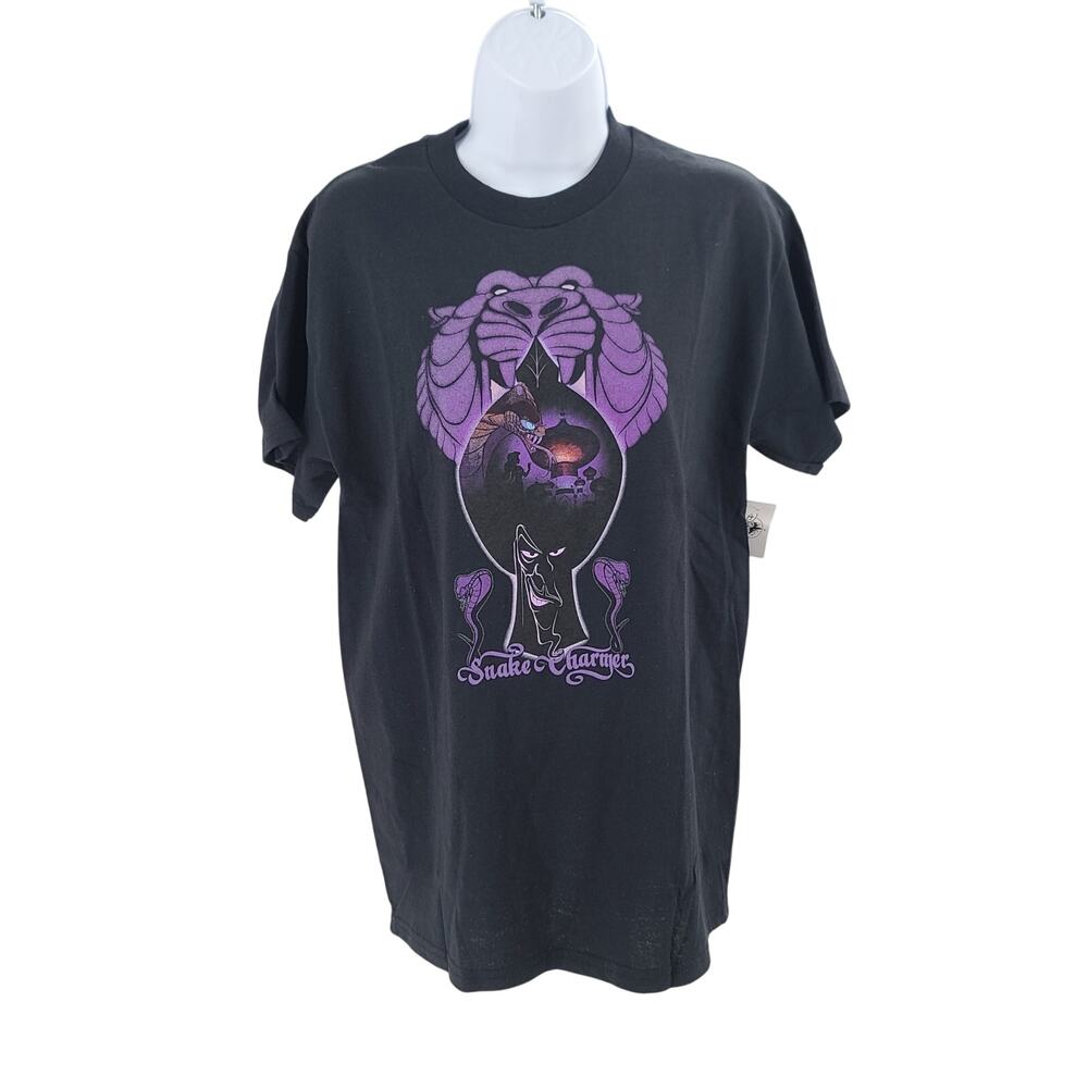 Disney Aladdin Jafar Villains Snake Charmer T-Shirt Black Size Medium